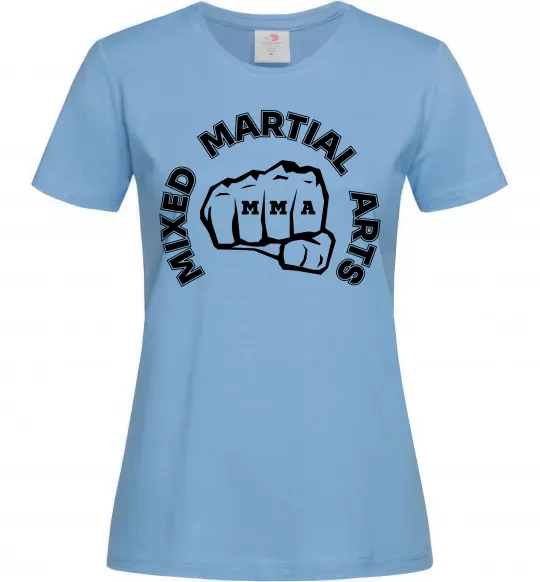 Жіноча футболка MMA Mixed Martial Arts Блакитний фото