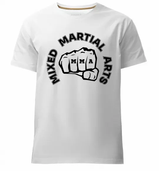 Мужская премиум футболка MMA Mixed Martial Arts Белый фото