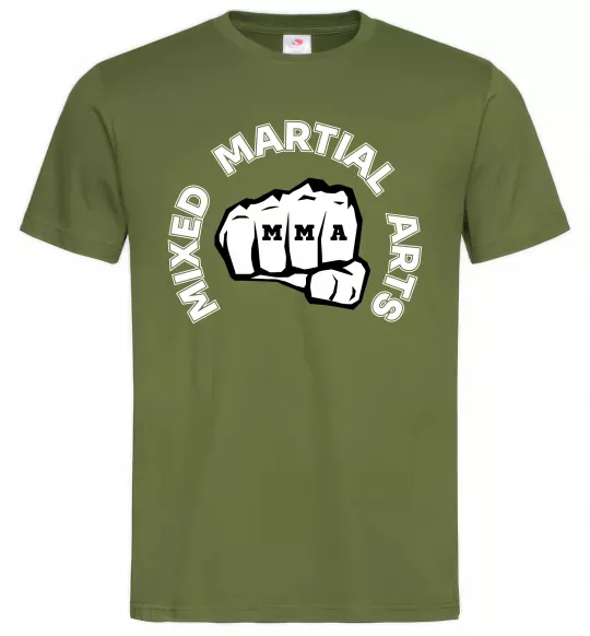 Мужская футболка MMA Mixed Martial Arts Оливковый фото