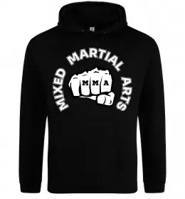 Чоловіча толстовка (худі) MMA Mixed Martial Arts Чорний фото