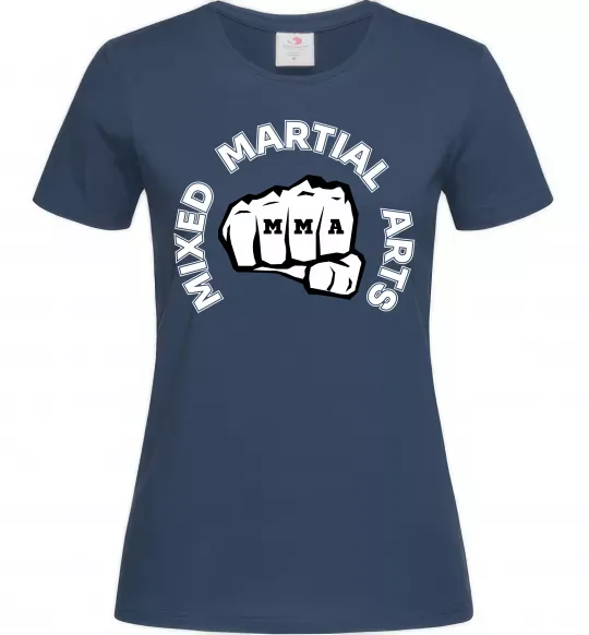 Жіноча футболка MMA Mixed Martial Arts Темно-синій фото