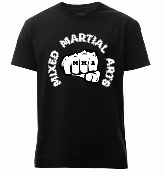 Мужская премиум футболка MMA Mixed Martial Arts Черный фото
