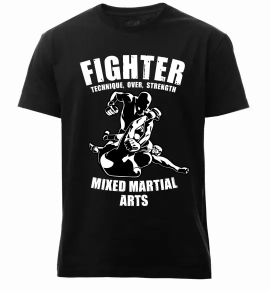 Мужская премиум футболка MMA fighter Черный фото