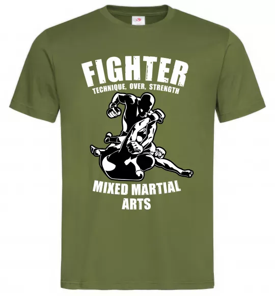Чоловіча футболка MMA fighter Оливковий фото