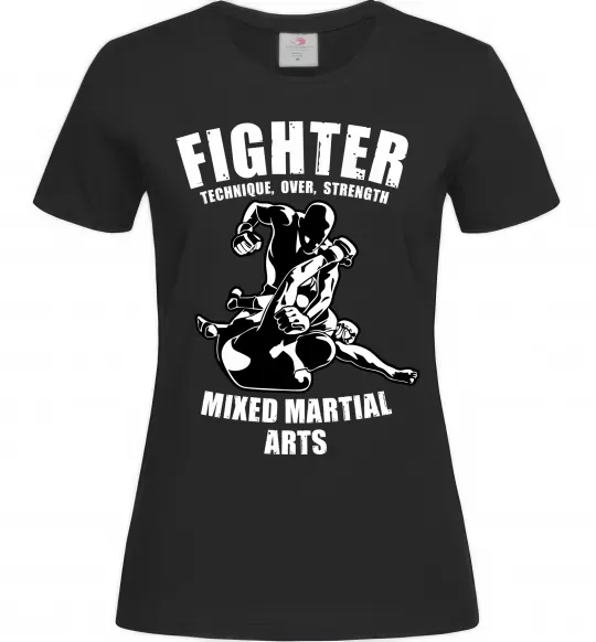 Женская футболка MMA fighter Черный фото