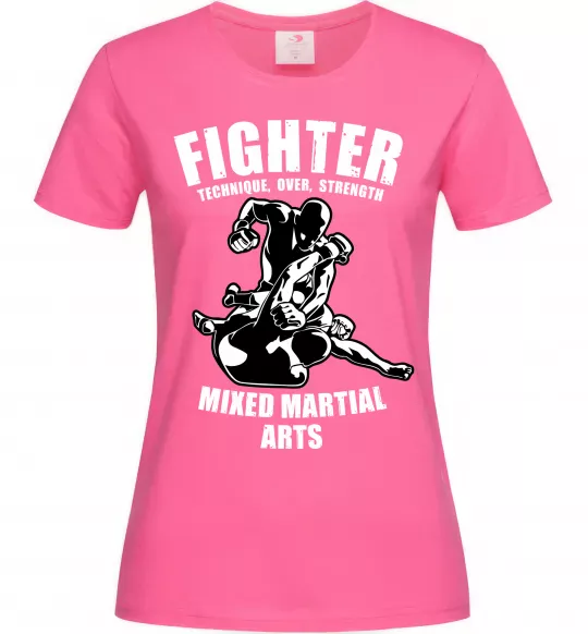 Женская футболка MMA fighter Ярко-розовый фото