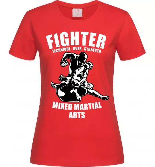 Женская футболка MMA fighter Красный фото