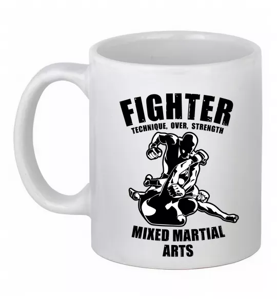 Чашка керамическая MMA fighter Белый фото