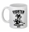 Чашка керамическая MMA fighter Белый фото