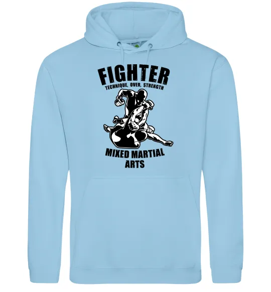 Женская толстовка (худи) MMA fighter Голубой фото