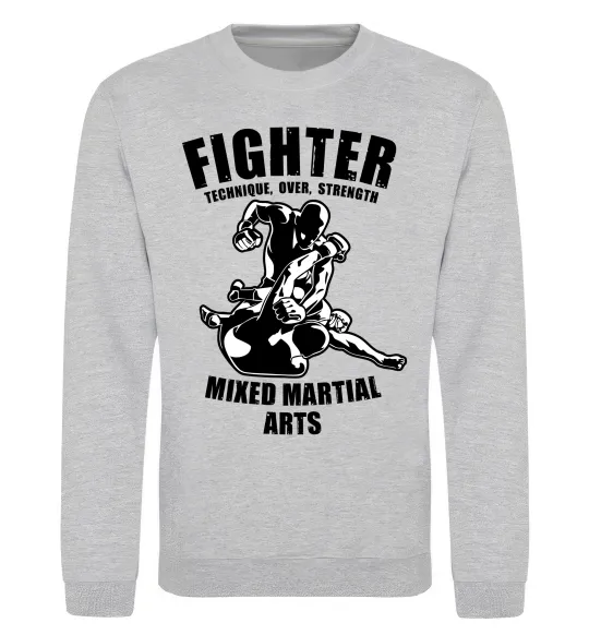 Свитшот MMA fighter Серый меланж фото