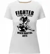 Женская премиум футболка MMA fighter Белый фото