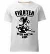 Мужская премиум футболка MMA fighter Белый фото