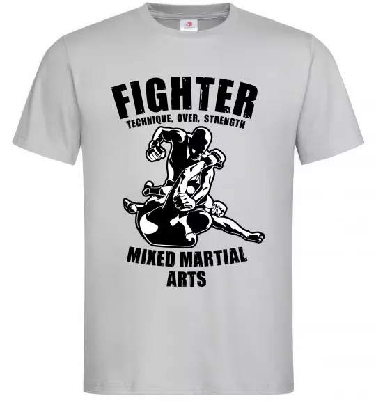Чоловіча футболка MMA fighter Сірий фото