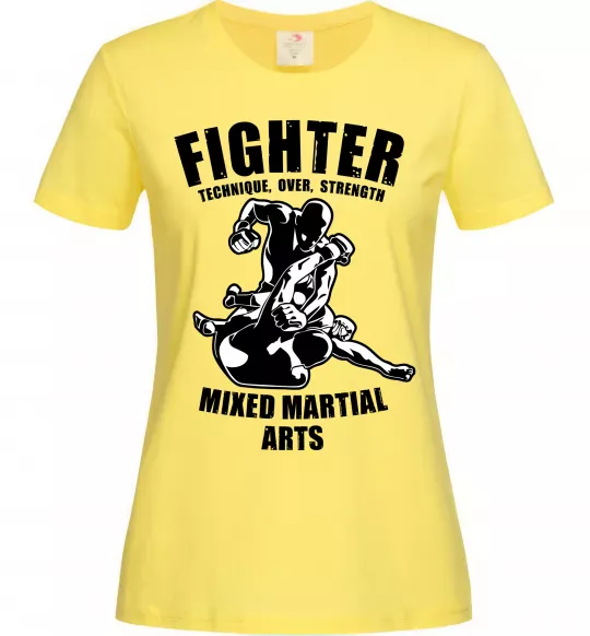 Женская футболка MMA fighter Лимонный фото