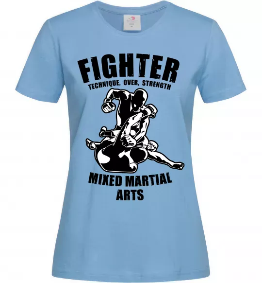 Женская футболка MMA fighter Голубой фото