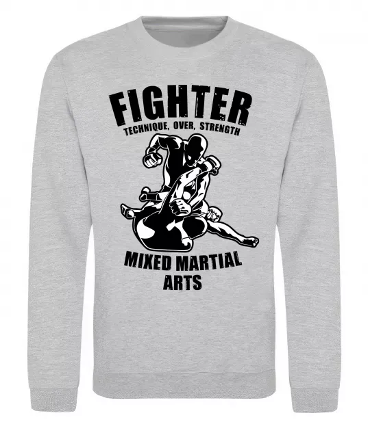Свитшот MMA fighter Серый меланж фото