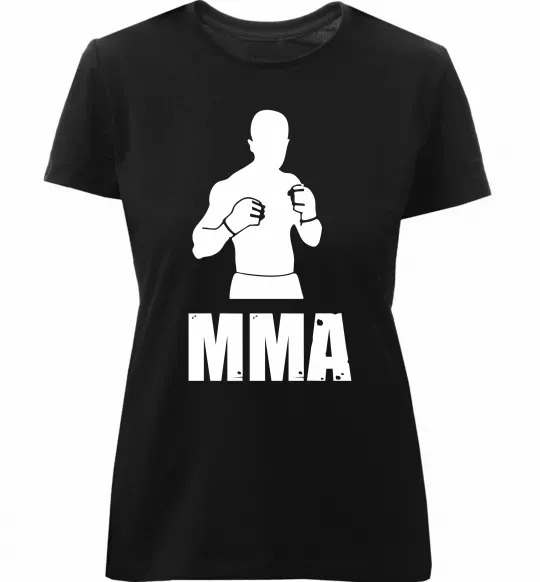 Жіноча преміум футболка MMA борець Чорний фото