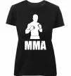 Жіноча преміум футболка MMA борець Чорний фото