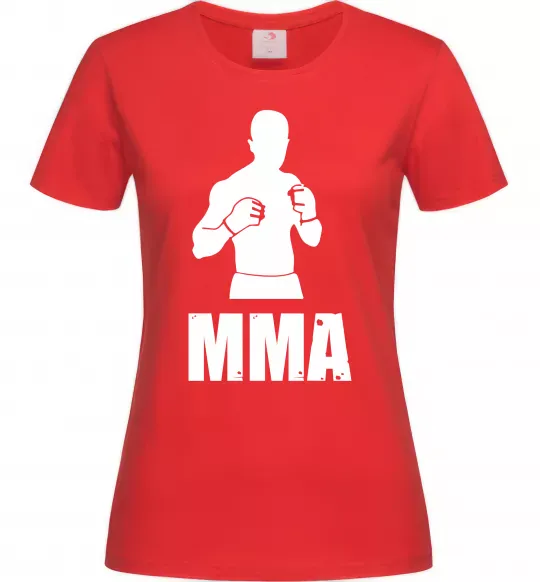 Женская футболка MMA борець Красный фото