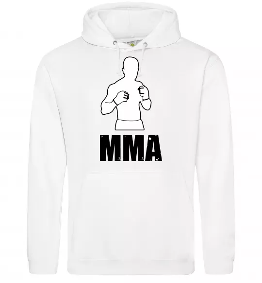 Мужская толстовка (худи) MMA борець Белый фото