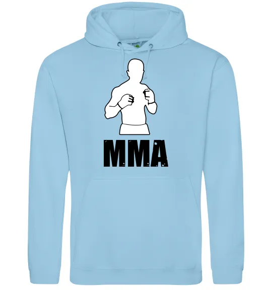 Мужская толстовка (худи) MMA борець Голубой фото