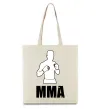 Эко-сумка MMA борець Бежевый фото