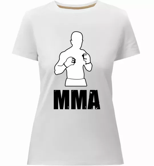 Жіноча преміум футболка MMA борець Білий фото