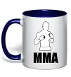 Чашка с цветной ручкой MMA борець Глубокий темно-синий фото