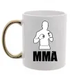 Чашка с цветной ручкой MMA борець Золото фото