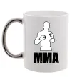 Чашка с цветной ручкой MMA борець Серебро фото
