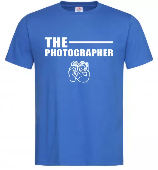 Мужская футболка The photographer Ярко-синий фото