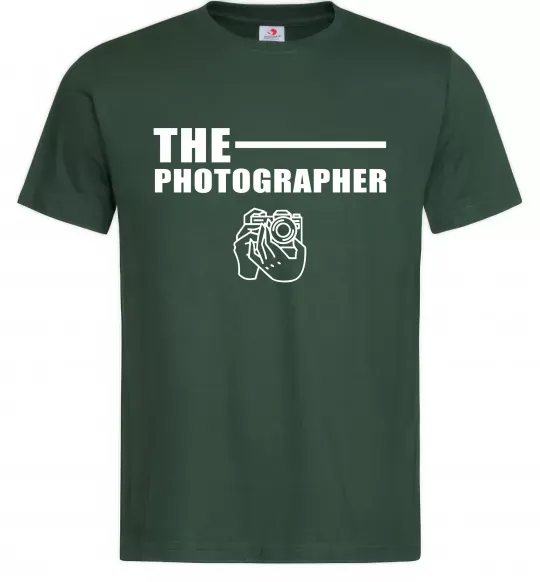 Мужская футболка The photographer Темно-зеленый фото
