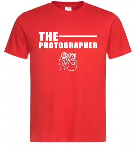Мужская футболка The photographer Красный фото