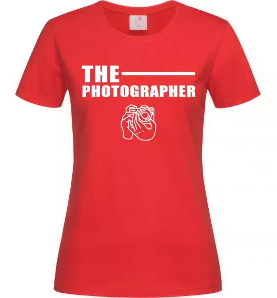 Женская футболка The photographer Красный фото