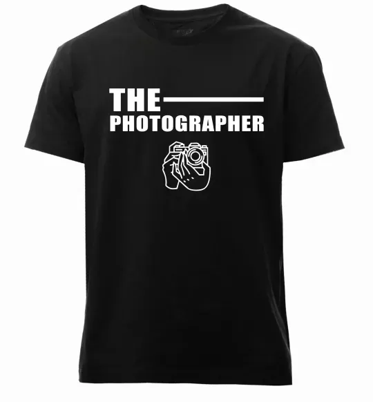 Мужская премиум футболка The photographer Черный фото