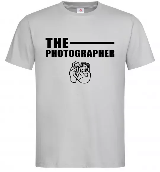 Мужская футболка The photographer Серый фото