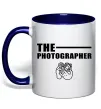 Чашка с цветной ручкой The photographer Глубокий темно-синий фото