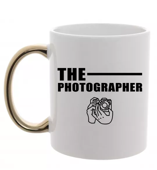 Чашка с цветной ручкой The photographer Золото фото