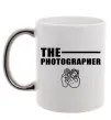 Чашка с цветной ручкой The photographer Серебро фото