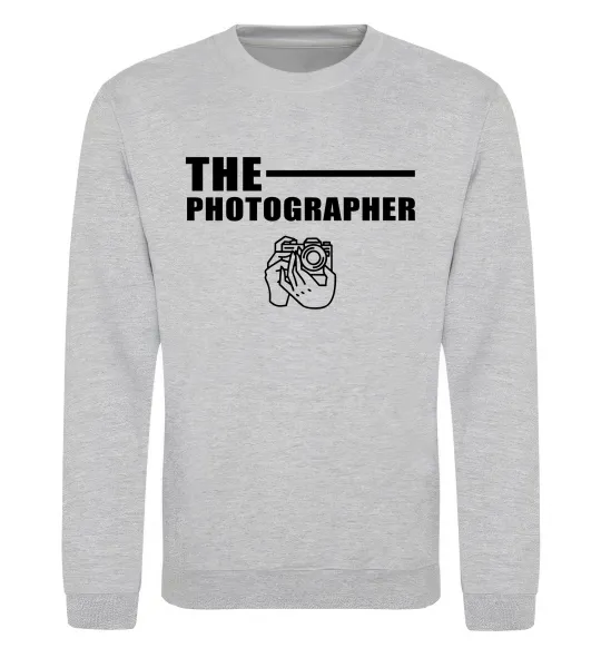 Світшот The photographer Сірий меланж фото