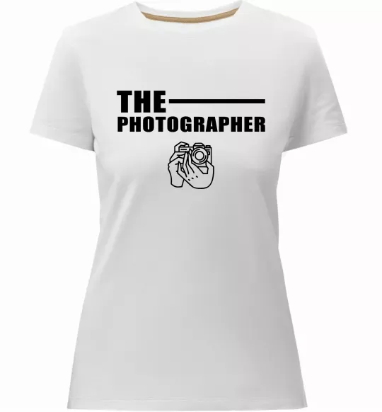 Женская премиум футболка The photographer Белый фото