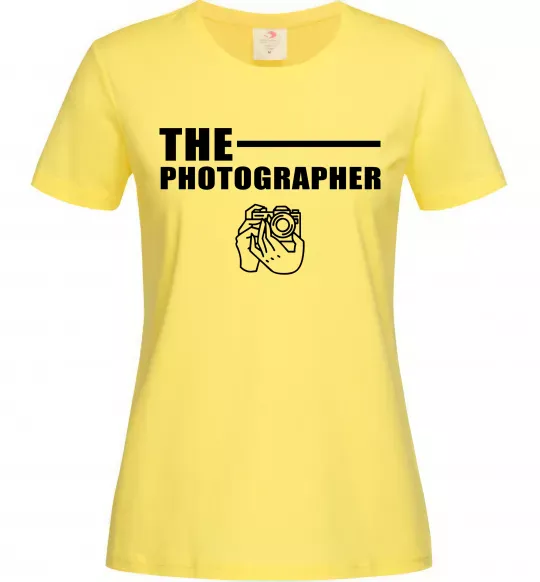 Женская футболка The photographer Лимонный фото