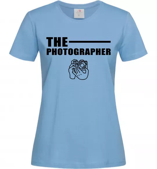 Женская футболка The photographer Голубой фото
