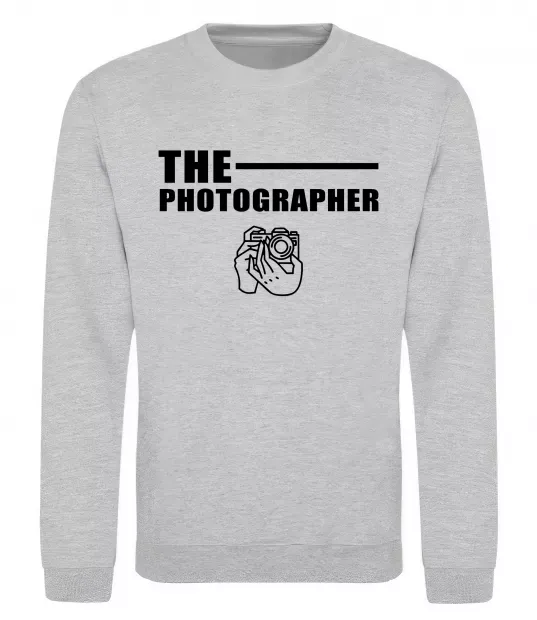 Свитшот The photographer Серый меланж фото