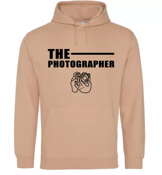 Мужская толстовка (худи) The photographer Песочный фото