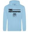 Мужская толстовка (худи) The photographer Голубой фото