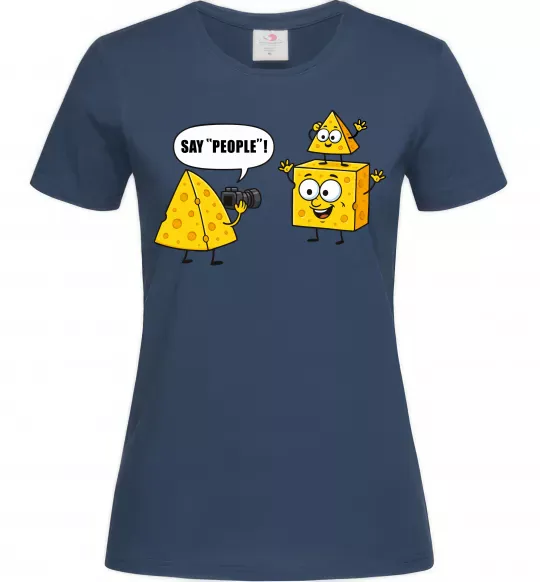Женская футболка Say people Темно-синий фото