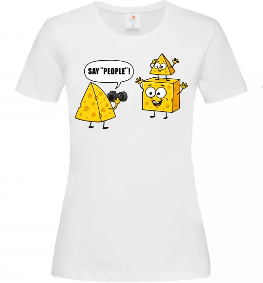 Женская футболка Say people Белый фото