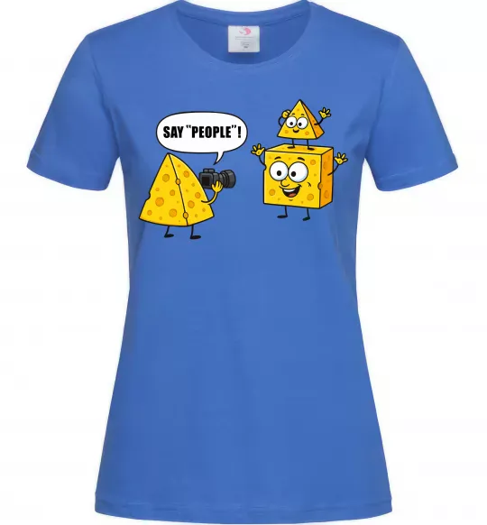 Женская футболка Say people Ярко-синий фото